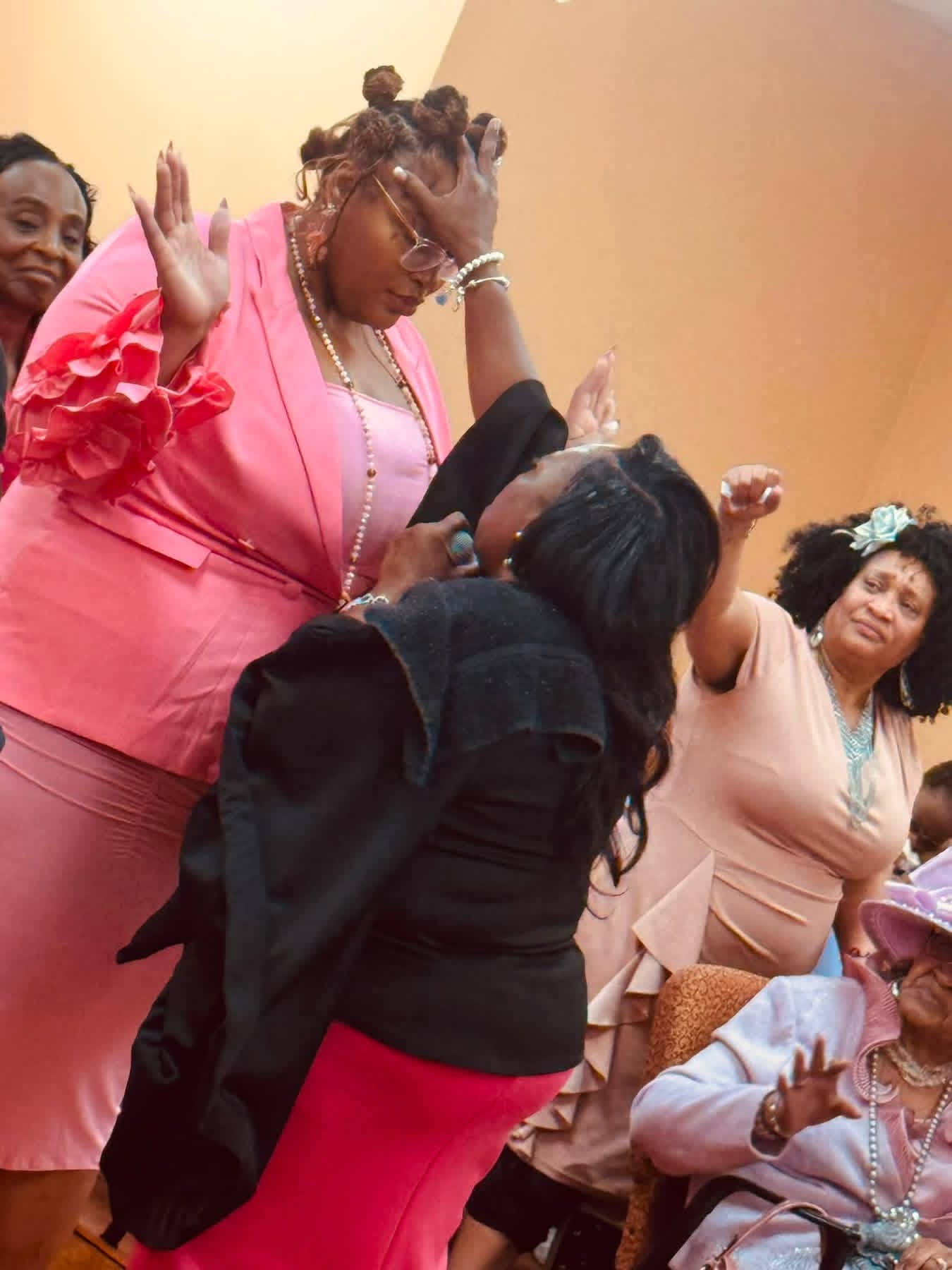 Prayer ministry during Refreshing Rain COGIC Weekend